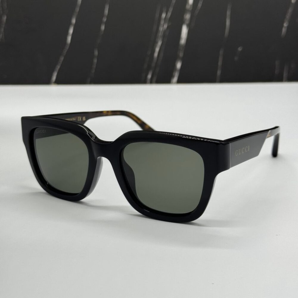 NEW GG1670SK 001 GUCCI SUNGLASSES BLACK HAVANA GREY UNISEX EYEWEAR GUCCI - Picture 3 of 12